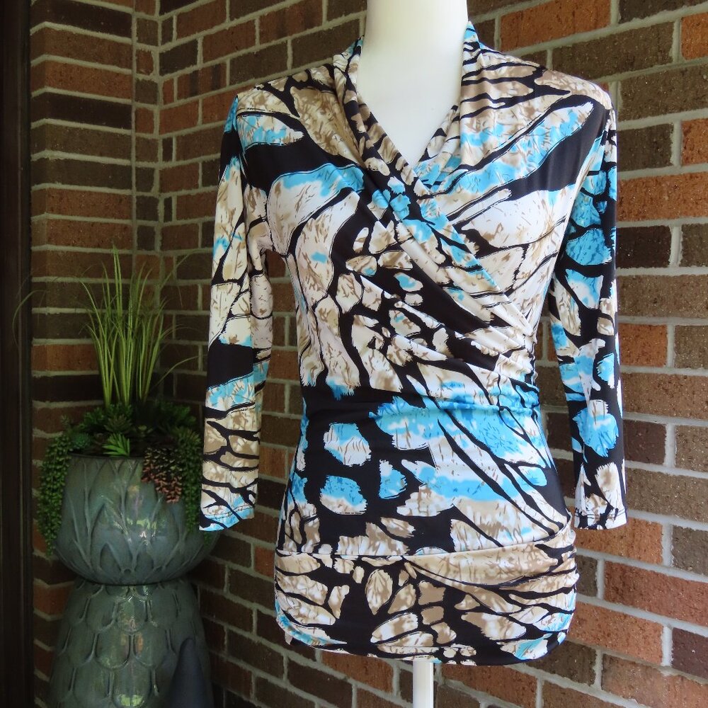 Crossover ruched top
